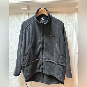 Vintage Chlorophylle Gray Zip-Up Fleece Jacket